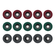 DURAFORCE Flap Wheels Set 180# 320# 600# 5 Pcs of each Scour Flap Disc 15 Pcs 4.5 Inch