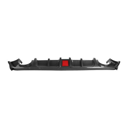DURAFORCE Rear Bumper Diffuser Lip Carbon Style with LED Light for Infiniti Q60 2017-2022