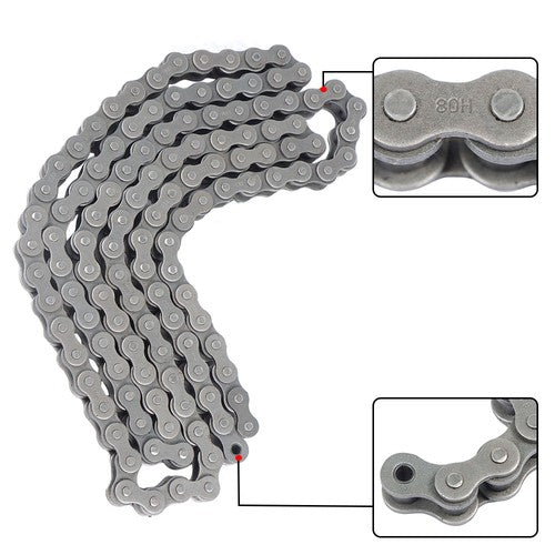 DURAFORCE #80H Heavy Duty Roller Chain × 10 Feet With 1 Connector