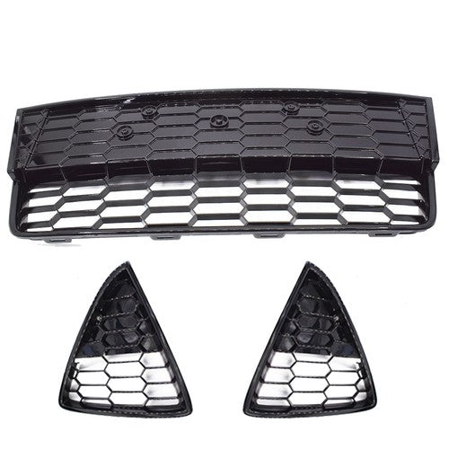 DURAFORCE Suitable For Ford Focus S/SE 2012-2014 Front Lower Grille 3pcs ABS Plastic Black