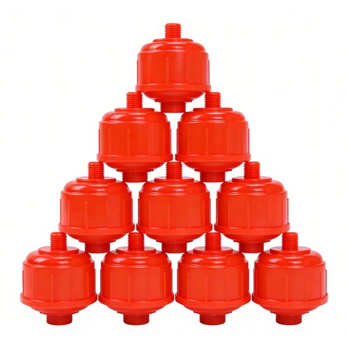 DURAFORCE 10PCS DISPOSABLE INLINE AIR FILTERS FIT FOR HVLP Paint Spray Gun Universal Red