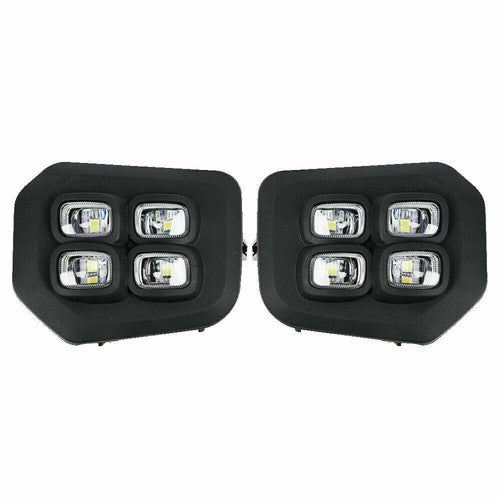 DURAFORCE 4-Eyes DRL LED White&Amber Fog lights Turn signal for 2016-2022 for Toyota Tacoma