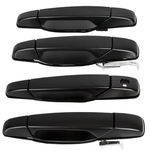 DURAFORCE Set of 4 Door Handle Black Front & Rear For Chevy GMC Tahoe Yukon Sierra 07-14