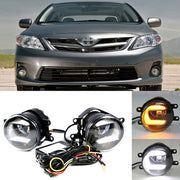 DURAFORCE For 2011 2012 2013 Toyota Corolla Bumper LED Fog Lights Lamps Turn signal Pair