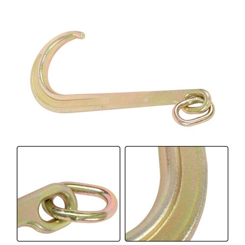 DURAFORCE 1 x J Hook Grade G70 Towing Hooks 15 Inch Roll Back Clevis 5400 Lbs Load Limit