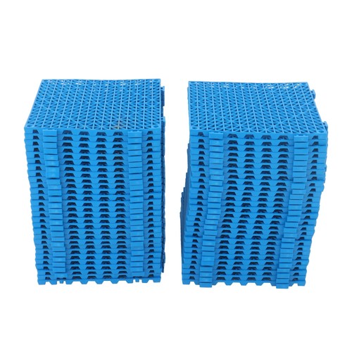 DURAFORCE 50PCS 12 x 12in Interlocking Drainage Floor Tiles Modular Interlocking Tile Blue