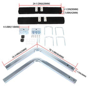 DURAFORCE Boat Trailer 2' Side Guide On Bunk Board Carpeted Kit w/ Hardware 75 degree