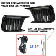 DURAFORCE For 2018-up Subaru WRX STI Sequential/Switchback LED DRL Fog Light Bezels LH&RH