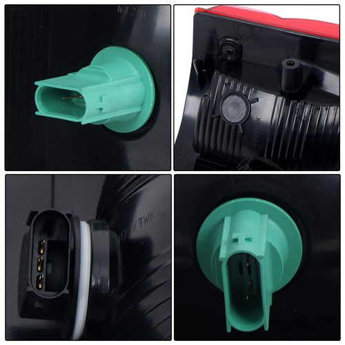 DURAFORCE Halogen w/o Blind Spot Tail Light For Ford F250 F350 2023-2024 Black Rear Right
