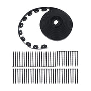 DURAFORCE Garden Edging Landscape Edging with 60 Spikes for Lawn 1.5 Inch 100FT Black