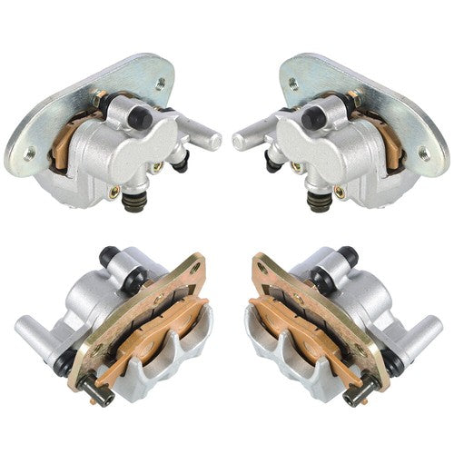 DURAFORCE Front & Rear Brake Calipers Set For 2008-2013 Yamaha Rhino 700 YXR700 With Pads