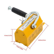 DURAFORCE 440lbs/200kg Permanent Magnetic Lifter 2.5 Safety Factor Lifting Magnet Yellow