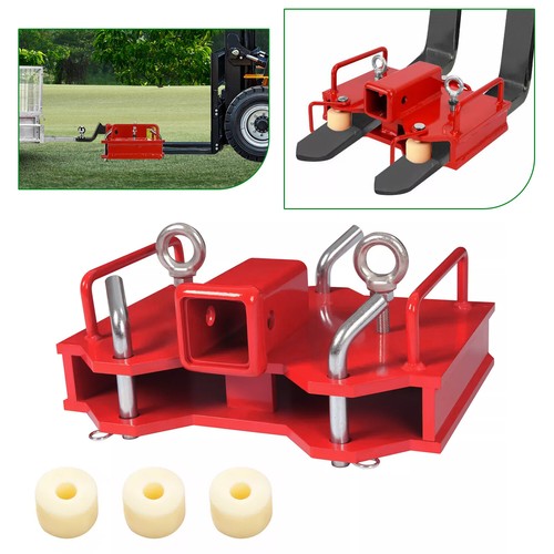 DURAFORCE 2'' Forklift Trailer Hitch Receiver Tow Hitch Attachments for Dual Pallet Fork