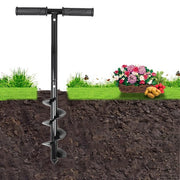 DURAFORCE Hand Operated Auger Drill Bit for Planting, T Shaped 4"X24" Garden Auger