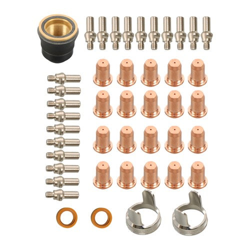 DURAFORCE Plasma Cutting Torch Tips Electrode Shield Cap 45 Pcs IPT-60 PT-60 IPT-40 PT40