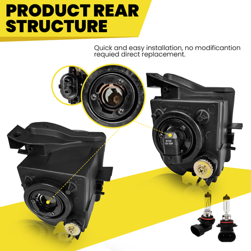 DURAFORCE For 2006-2010 07 08 Lexus IS250 IS350 Smoked Lens Fog Lights Bumper Lamps w/Bulb