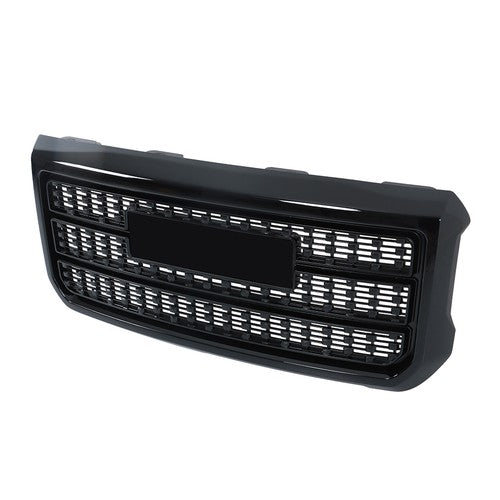 DURAFORCE Gloss Black Front Grille For GMC Sierra 2500HD 3500HD Denali 2015-2019 Plastic