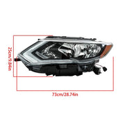 DURAFORCE Headlight Headlamps Assembly Fit For 2017-2019 Nissan Rogue LH Side Clear Lens