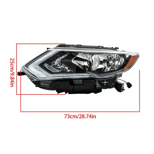DURAFORCE Headlight Headlamps Assembly Fit For 2017-2019 Nissan Rogue LH Side Clear Lens