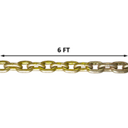 DURAFORCE 2PCS 5/16"x6' G80 Chain Lifting Sling 2 Legs 3T 6600lbs Capacity Grab Hooks