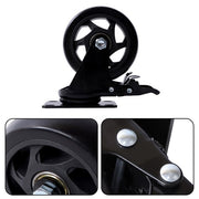 DURAFORCE 4 Inch Universal Heavy Duty Swivel Caster Wheels × 4 with Brakes Black