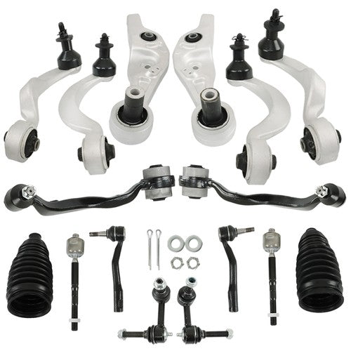 DURAFORCE 16pc Front Lower Upper Control Arms Ball joint Tie Rod Kit For Lexus LS460 07-17