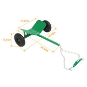 DURAFORCE 600LBS Log Skate Towing Attachment Universal Home&Garden Heavy Duty 24" chains