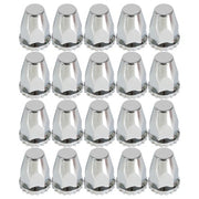 DURAFORCE Wheel Axle Hub Cover Kit Semi Truck Wheel Front 33mm Nut Covers Set 2 Of Chrome