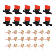 DURAFORCE 10Pack Straight In-Line Gas Fuel Shut-off/Cut-off Valves Petcock Motorcycle 1/4"