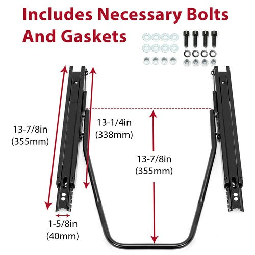 Universal Dual Lock Steel Slider Rails Bracket for Racing Seat Base Heavy Duty