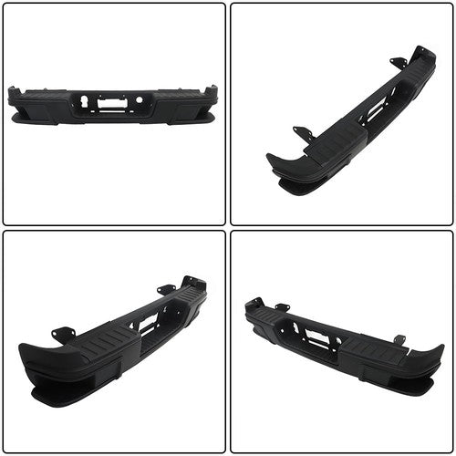 DURAFORCE Rear Step Bumper Black For 2015-2022 Chevy Colorado Canyon W/o Sensor Holes