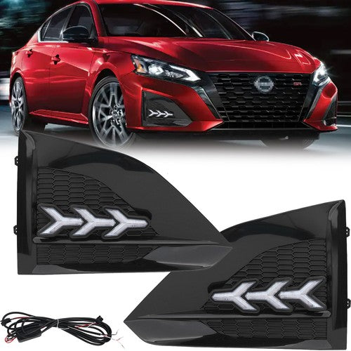 DURAFORCE Front Fog Light DRL LED Daytime Running Lamp LH+RH for 2023 2024 for Altima