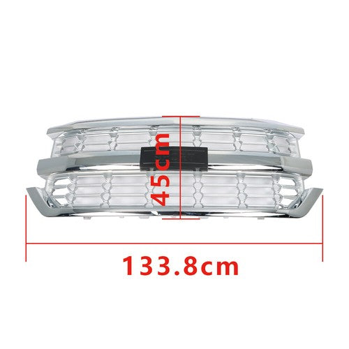 DURAFORCE 84374385 Front Upper Bumper Grille Chrome Fit For Chevy Silverado 1500 2016-2018