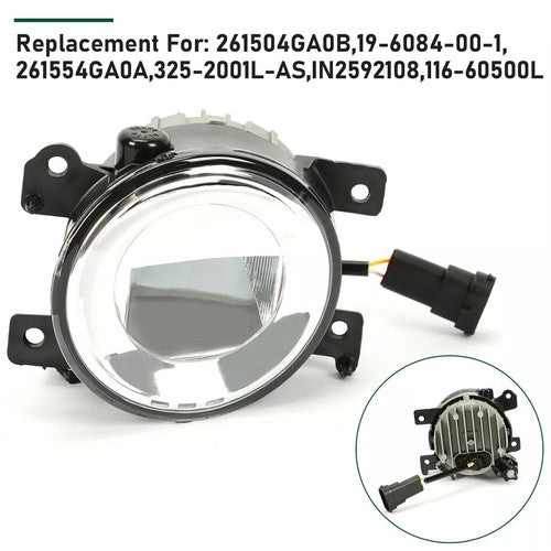 DURAFORCE Front Left Side Fog Light Bumper Mounted Lamp For Infiniti Q50 QX60 QX80 14-20