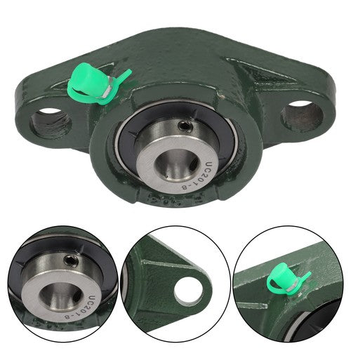 DURAFORCE 6PCS UCP201-8 Pillow Block Bearing 1/2"Bore 2 Bolt Cast Iron Base Self Alignment