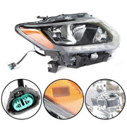 DURAFORCE Headlight HeadlampClear Lens For Nissan Rogue 2014-2016 Halogen Passenger Side