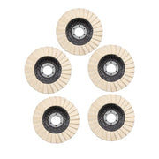 DURAFORCE 5PCS 4.5"×7/8" Felt Flap Disc Polishing Flap Discs Wool Flap Buffing Wheel Pad