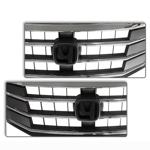 For 2010 2011 2012 Honda Crosstour EX EX-L Front Upper Chrome Bumper Mesh Grille