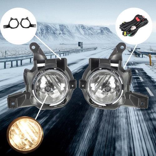 DURAFORCE For Toyota RAV4 2013-2015 4DR Front Bumper Fog Lights Lamps+Switch Kit Clear