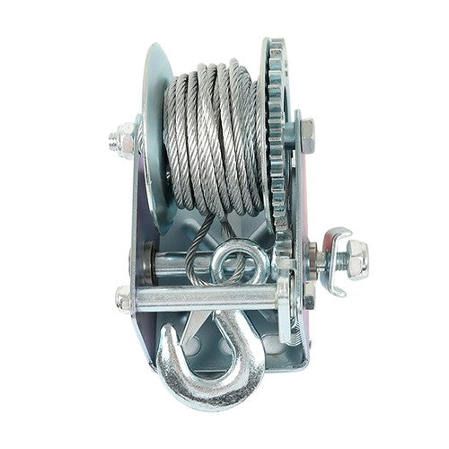 DURAFORCE 600 lbs Steel Cable Hand Winch Crank Gear Winch Atv Boat Trailer Heavy Duty