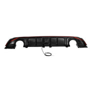 DURAFORCE Carbon Style Rear Bumper Diffuser Lip For Infiniti Q60 2017-2022 W/LED Light