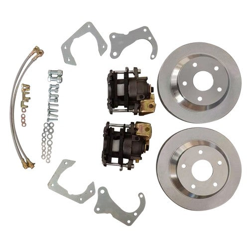 DURAFORCE Rear Brake Disc Set for GM 7.5 Inch 10 Bolt Bolt-On Rear Brake Kit w/ E-Brake