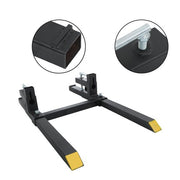 DURAFORCE 43" Pallet Forks Clamp On Tractor Forks w/Adjustable Bucket Forks 2000lbs