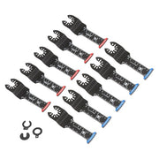 DURAFORCE 10-piece Extra Long Japanese Tooth Oscillating Saw Blades for Wood Plastic