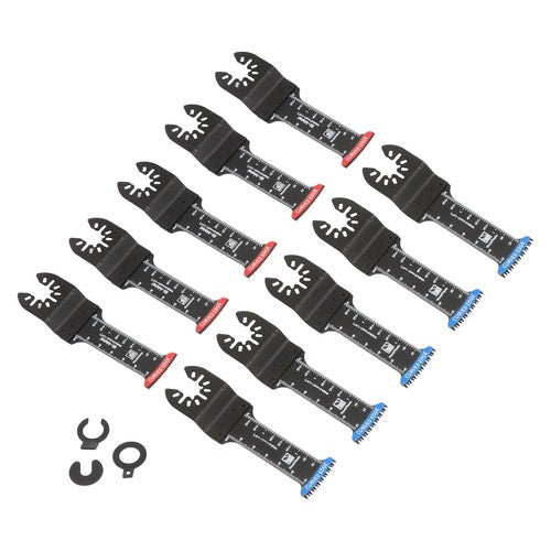 DURAFORCE 10-piece Extra Long Japanese Tooth Oscillating Saw Blades for Wood Plastic