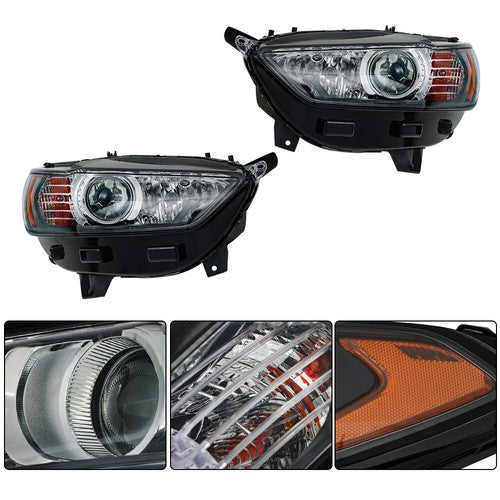 DURAFORCE Left&Right Side Headlamps Headlight For Ford Fusion 2013-2016 DS7Z13008A