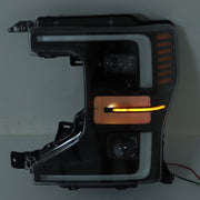 DURAFORCE Headlights Replacement For Ford F250 F350 SuperDuty 2020-2022 LH+RH LED Black