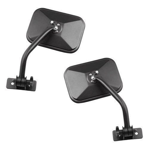 DURAFORCE Quick Release Side Hinge View Mirrors for Jeep Wrangler TJ JK 1997-2018