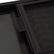 DURAFORCE 42" W × 12" H RV Window W/ Trim Ring Horizontal Slide Dark Black For RV Trailer
