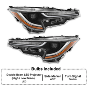 DURAFORCE LED Headlight Pair with Turn Signal Light for 2020-2022 Toyota Corolla L LE